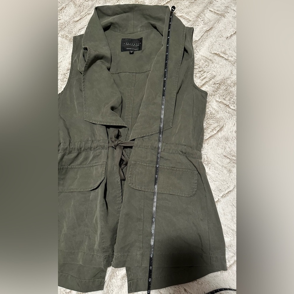 Sanctuary Olive Green Open Front Utility Vest - Picture 5 of 8